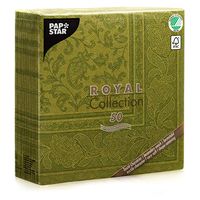 Papstar Cloth-Like Disposable Dinner Napkins, 16”x16” ¼ Fold, 50 Pack, 12 Different Color options, Ornaments