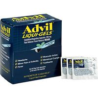 Acme United 016902 Advil Liqui-Gels, Single Dose 2-Tablet Packets, 50 Packets/BX