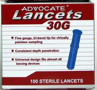 Advocate Lancets 30g 100 Sterile Lancets [Health and Beauty]