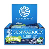 Sunwarrior - Sol Good Protein Bar, Vegan, Organic, Brown Rice, Pea & Quinoa Protein (Blueberry)