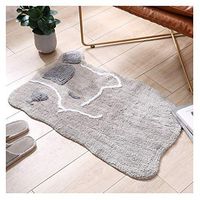 GHHZZQ Bathroom Rugs Simple Gray Non-Slip Absorb Water Superfine Fiber Foot Pad Household, 46x78cm (Color : A, Size : 46x78cm)