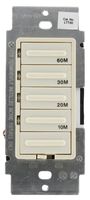 Leviton LTT60-1LT Decora 600W Incandescent/5A Resistive 10-20-30-60 Minute Preset Countdown Timer, Single Pole, Light Almond
