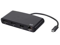 Monoprice Thunderbolt 3 Dual DisplayPort Mini Dock Mac Windows Gigabit Ethernet, USB HUB, 4k@60Hz HDMI