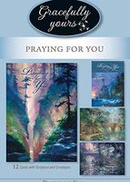 Gracefully Yours Sympathy Praying for You Greeting Cards Featuring James Coleman, 12, 4 Designs/3 Each with Scripture Message