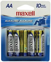 Maxell 723410 Ready-to-go Long Lasting and Reliable Alkaline Battery AA Cell 10-Pack with High Compatibility