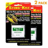 Sting-Kill External Anesthetic Wipes, Package of 5 Wipes (2 Pack)