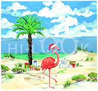 Hi-Look Microfiber Cleaning Cloth - Flamingo - Christmas - Beach