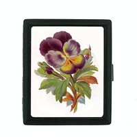 Perfection In Style Metal Cigarette Case Vintage Flowers Design 012