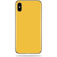 MightySkins Skin Compatible with Apple iPhone Xs Max - Solid Marigold | Protective, Durable, and Unique Vinyl Decal wrap Cover | Easy to Apply, Remove, and Change Styles | Made in The USA