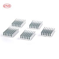 TeOhk 5Pcs Aluminum Heatsink Cooling Radiator Heat Sink Module Cooler Fin with Adhesive Pad for 3D Printer MA8 MK8, 26x19x6mm