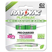 RAY-O-VAC Recharge Plus Nimh Batteries, C, 2/Pack, New