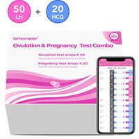 Femometer 50 Ovulation Test Strips and 20 Pregnancy Test Strips Combo kit, Sensitive Fertility Predictor Testing Kits, Accurate Results with App (iOS & Android) Automatically Recognizing Test Results