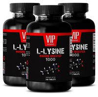 Immune System Boost - L-LYSINE Immune Booster 1000 - Strengthen Muscles - 3 Bottles 300 Tablets