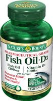 Nature's Bounty Pharmaceutical Grade Fish Oil 1000mg Vitamin D 1000iu Softgels - 90ct, 0.5 Bottles (Pack of 2)