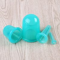HEALLILY Massage Cups Silicone Body Massage Cupping Body Face Anti Cellulite Vacuum Therapy Cup Kit Pain Relief Increase Blood Circulation (Green) 4pcs