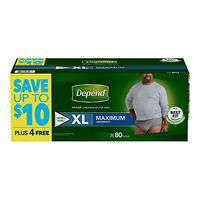 Depend Fit-Flex Extra Large Maximum Absorbency Underwear for Men, 80 ct.
