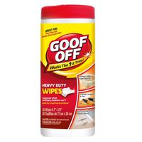Goof Off FG685 Heavy Duty Spot Remover and Degreaser Wipes, 30 Wipes Per Container by Goof Off