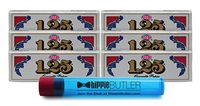 Job 1.25 Silver - Light Rolling Papers (6 Packs) with Hippie Butler KewlTube