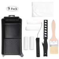 Paint Roller,Paint Tray,9 PCS Paint Roller kit,House Painting Tray,Paint Roller Frame,Paint Covers,Roller Paint Brush,Painting Tools for Walls