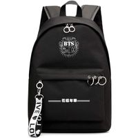 Hosston Kpop BTS Bangtan Boys Backpack Unisex Casual Schoolbag Laptop Bag College Bag Travel Rucksack Nice Gift for A.R.M.Y(Black 10-BTS)