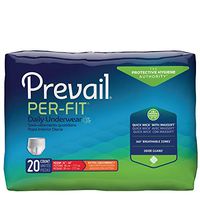Prevail Per-Fit Incontinence Protective Underwear, Extra Absorbency, Med, 20 Count (Single Pack)
