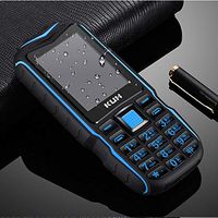 Rcsbtd Double SIM(Black), FM, Bluetooth, 2.4 inch, 2400mAh Battery, MTK6261DA, Raincoat Dustproof Shockproof, Tough Phone (Color : Black Blue)