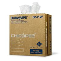 Chicopee D611W Durawipe Medium Duty Industrial Wiper - 60 gsm, 8.75" W x 17" L , White, 1320 Pack
