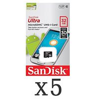 SanDisk Ultra 32GB micro SDHC UHS-I C10 memory card 30MB/S SDSDQL-032G-G35 (Pack of 5)