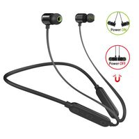 SHAKEROK Wireless Neckband Headphones, Stereo Bluetooth Earphones with Mic CVC6.0 Noise Cancelling, Deep Bass, IPX5 Sweatproof for Sports Gaming Headset, 8H Playtime, Magnetic Switch (Balck)