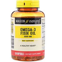 Mason Natural Omega-3 Fish Oil, 1,000 mg, 120 Softgels