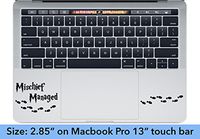 Harry Potter Mischief Managed Trackpad Keyboard Apple Macbook Decal Vinyl Sticker (2.85 inch, Black)