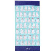 Onebycitess Beach Towel 100% Cotton 35''x70'' Soft Quick Dry Beach Blanket Bath Towel for Kids Adults(Small Cats)