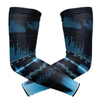 LEVEIS Music Arm Sleeves UV Protection for Men Women Sunblock Protective Gloves Running Golf Cycling Driving Long Arm Cover 1 Pair