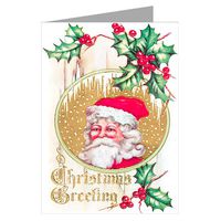 Victorian Santa Wishing you a Merry Christmas and Happy New Year Holiday Vintage Note Cards Boxed Set