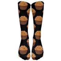 ZXX Men&Women Muffin Cake Pattern Casual Mid-calf Socks Athletic Sports Novelty Below Knee Tube Stockings One Size