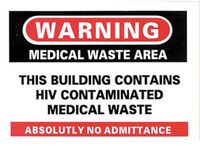 Building Contains HIV Waste Sticker 10-Pack