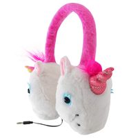 Plush Kids Headphones with 85dB Volume Limited,Unicorn Headphones for Girls, Durable Children Headphones with Safe Volume, On-Ear Kids Headsets for Gift/School/Plane
