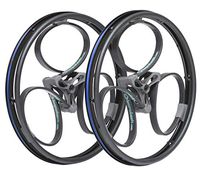 24" Black Loopwheels Vibration Reducing Wheelchair Rims and Tires