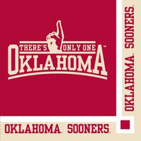 Club Pack of 240 NCAA Oklahoma Sooners 2-Ply Tailgating Party Beverage Napkins