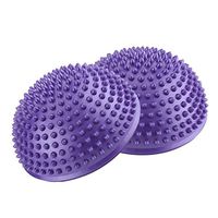 VGEBY1 PVC Semi-Circular Durian Ball Inflatable Half Yoga Balls Massage Point Fitball Exercises Trainer Fitness Balance Ball(Purple)