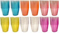120ct Hard Plastic Party Shooters! 6 Different Bright Fun Colors! 1oz Plastic Colorful Shot Glasses! Clear, Pink, Purple, Orange, Blue, Yellow (120)
