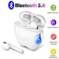 Bluetooth Wireless Earbuds,True Wireless Bluetooth Headphones with Microphone Auto-Pairing Bluetooth Earbuds with Charging Case HiFi Stereo Headset Noise Cancelling Sports Earphones for Running