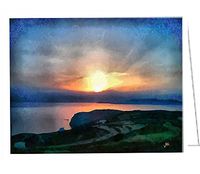 Sifnos Sunset #2 - Set of 6 blank notecards and envelopes by GreekVisions.com