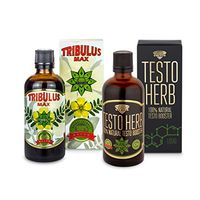 Cvetita Herbal, ТESTOSTERONE Booster Bundle, Tribulus MAX + Testo herb Combo Bundle, 100ml Natural Liquid serum Extract of Bulgarian tribulus terrestris + 100ml Natural Liquid Extract of Fenugreek