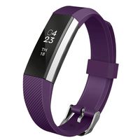 UMTELE Compatible with Fitbit Alta Bands, Soft Wristband with Metal Buckle Clasp Closure Replacement for Fitbit Alta/Alta HR/Fitbit Ace(Purple, Small)