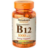 Sundown Naturals Vitamin B-12 High Potency 1000 Mcg, 60 Count