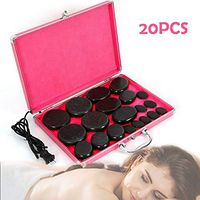 Mein LAY Hot Stones Massage Set, 20 Pcs Basalt Hot Stones with Heater Kit, for Professional or Home spa, Relaxing, Healing, Pain Relief