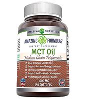 Amazing Formulas MCT Oil 1000 Mg, Softgels (Non-GMO) - Supports Sustained Energy Production* -Thermogenic Metabolism Booster* -Supports Healthy Weight Management* -Promotes Immune Health* (150 Count)