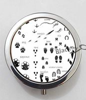 BlackKey Paw Pattern Of Animal 3-Compartment Decorative Pocket Gift Box Case Organizer for Pill, Color 1 -1352