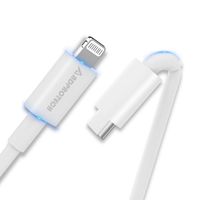 USB C to Lightning Cable, ADPROTECH MFi Certified 3.3Ft iPhone Charger Cable Durable TPU PD Fast Charging & Syncing Cord Compatible with iPhone 11/11 Pro/11 Pro Max/iPhone X/XS/XR/XS Max, White